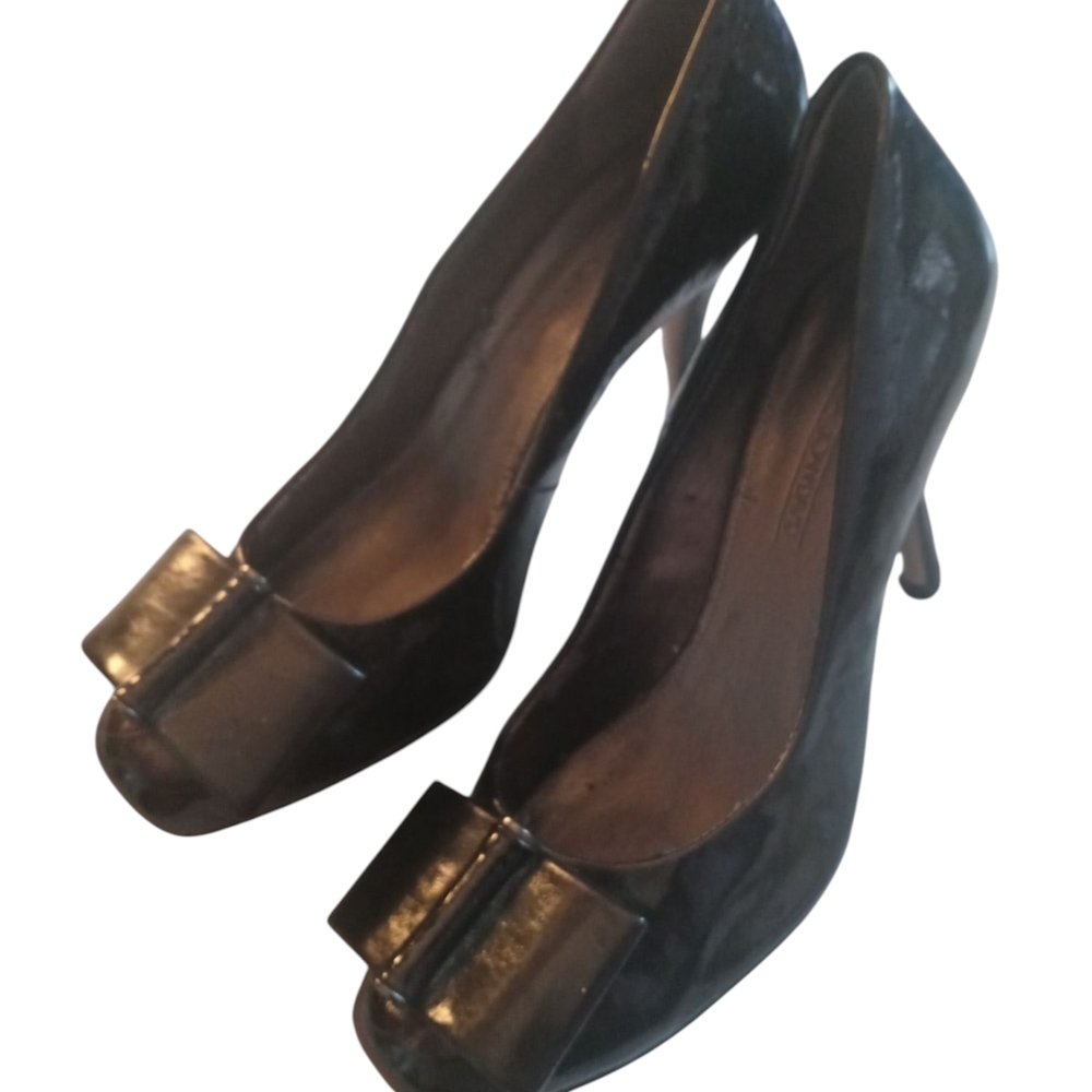 Elegant Black Peep-Toe Heels